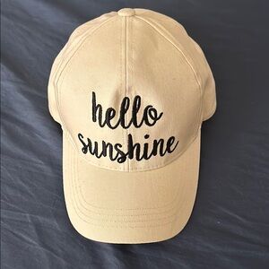 Beige 'Hello Sunshine' Cap